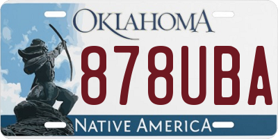 OK license plate 878UBA