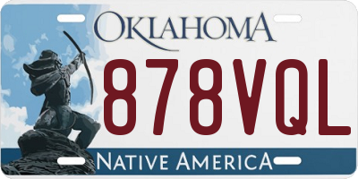 OK license plate 878VQL