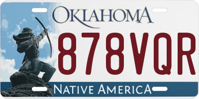 OK license plate 878VQR