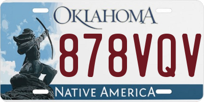 OK license plate 878VQV