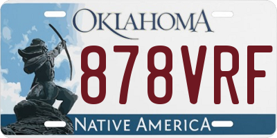 OK license plate 878VRF