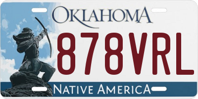 OK license plate 878VRL