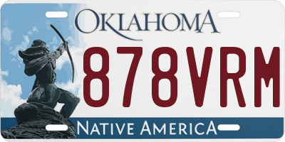 OK license plate 878VRM