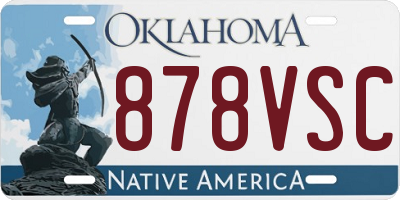 OK license plate 878VSC