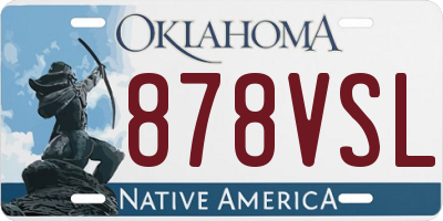OK license plate 878VSL