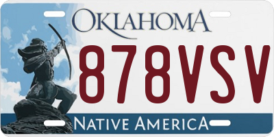OK license plate 878VSV