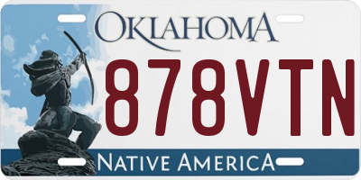 OK license plate 878VTN