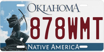 OK license plate 878WMT