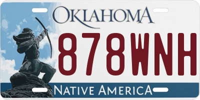 OK license plate 878WNH