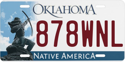 OK license plate 878WNL
