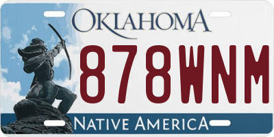 OK license plate 878WNM