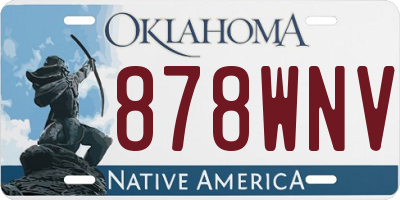OK license plate 878WNV