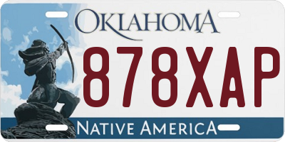 OK license plate 878XAP