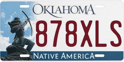 OK license plate 878XLS
