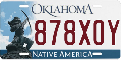 OK license plate 878XOY