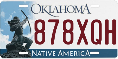 OK license plate 878XQH