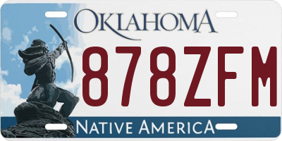 OK license plate 878ZFM