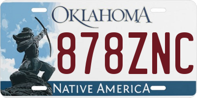 OK license plate 878ZNC