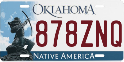 OK license plate 878ZNQ