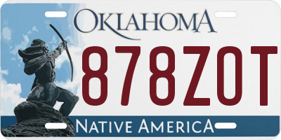 OK license plate 878ZOT