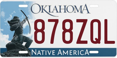 OK license plate 878ZQL