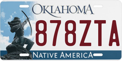 OK license plate 878ZTA