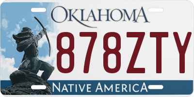 OK license plate 878ZTY