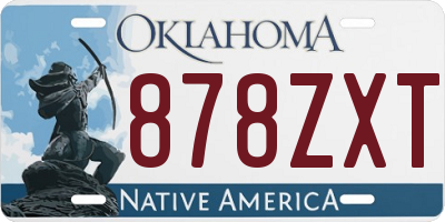 OK license plate 878ZXT