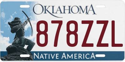 OK license plate 878ZZL