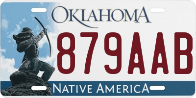 OK license plate 879AAB