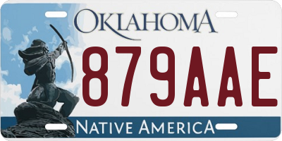 OK license plate 879AAE