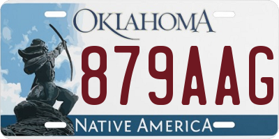 OK license plate 879AAG