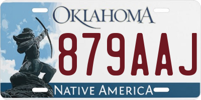 OK license plate 879AAJ