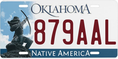 OK license plate 879AAL