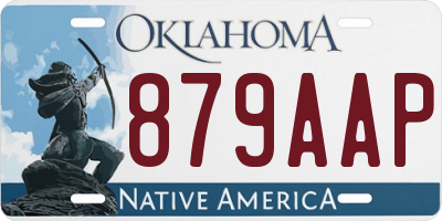 OK license plate 879AAP