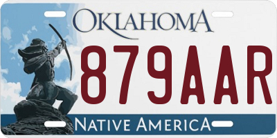OK license plate 879AAR