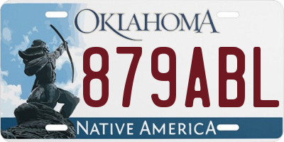 OK license plate 879ABL