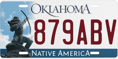 OK license plate 879ABV