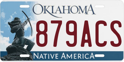 OK license plate 879ACS