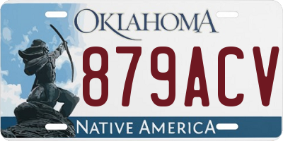 OK license plate 879ACV