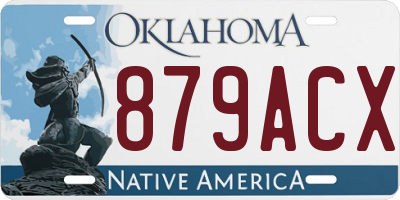 OK license plate 879ACX