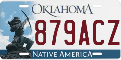 OK license plate 879ACZ