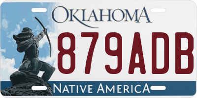 OK license plate 879ADB