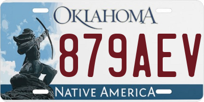 OK license plate 879AEV
