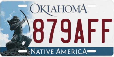 OK license plate 879AFF