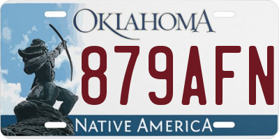 OK license plate 879AFN
