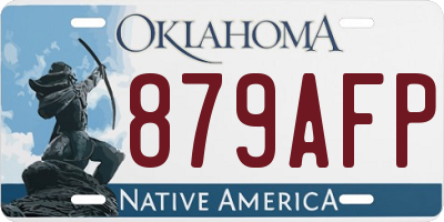 OK license plate 879AFP