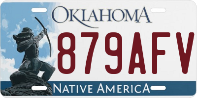 OK license plate 879AFV