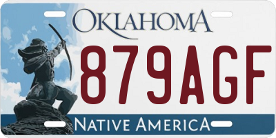 OK license plate 879AGF