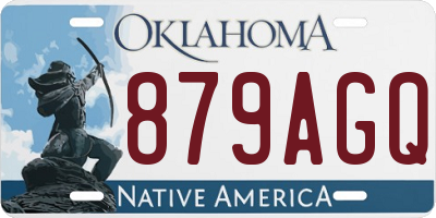 OK license plate 879AGQ